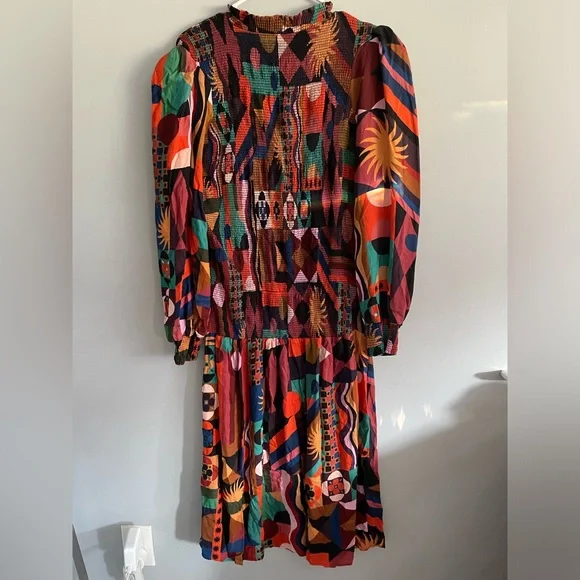 Farm Rio Tropical Smocked Midi Dress - Picture 5 of 6